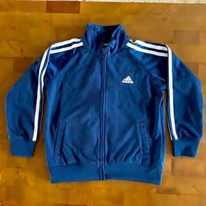 Navy Adidas Boys Zip Up size 5